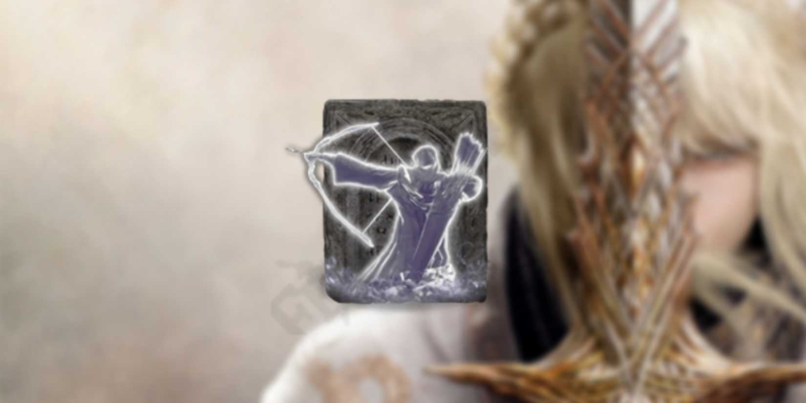 Elden Ring Latenna Ashes in the foreground with a Leda background