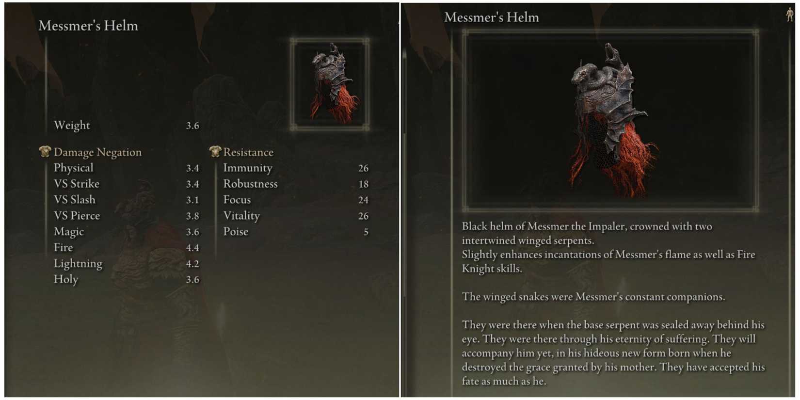 elden ring messmer's helm stats