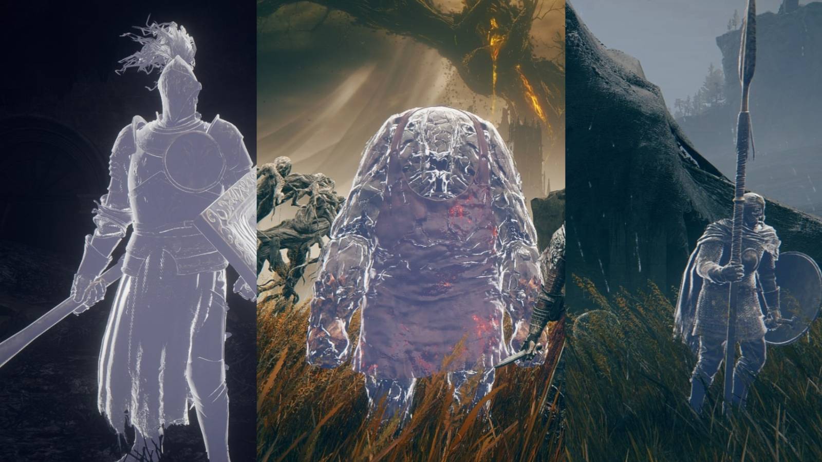 Three of the new Spirit Summons from Elden Ring Shadow of The Erdtree.
