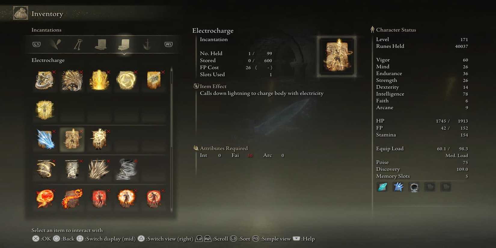 Electrocharge In The Player's Inventory 