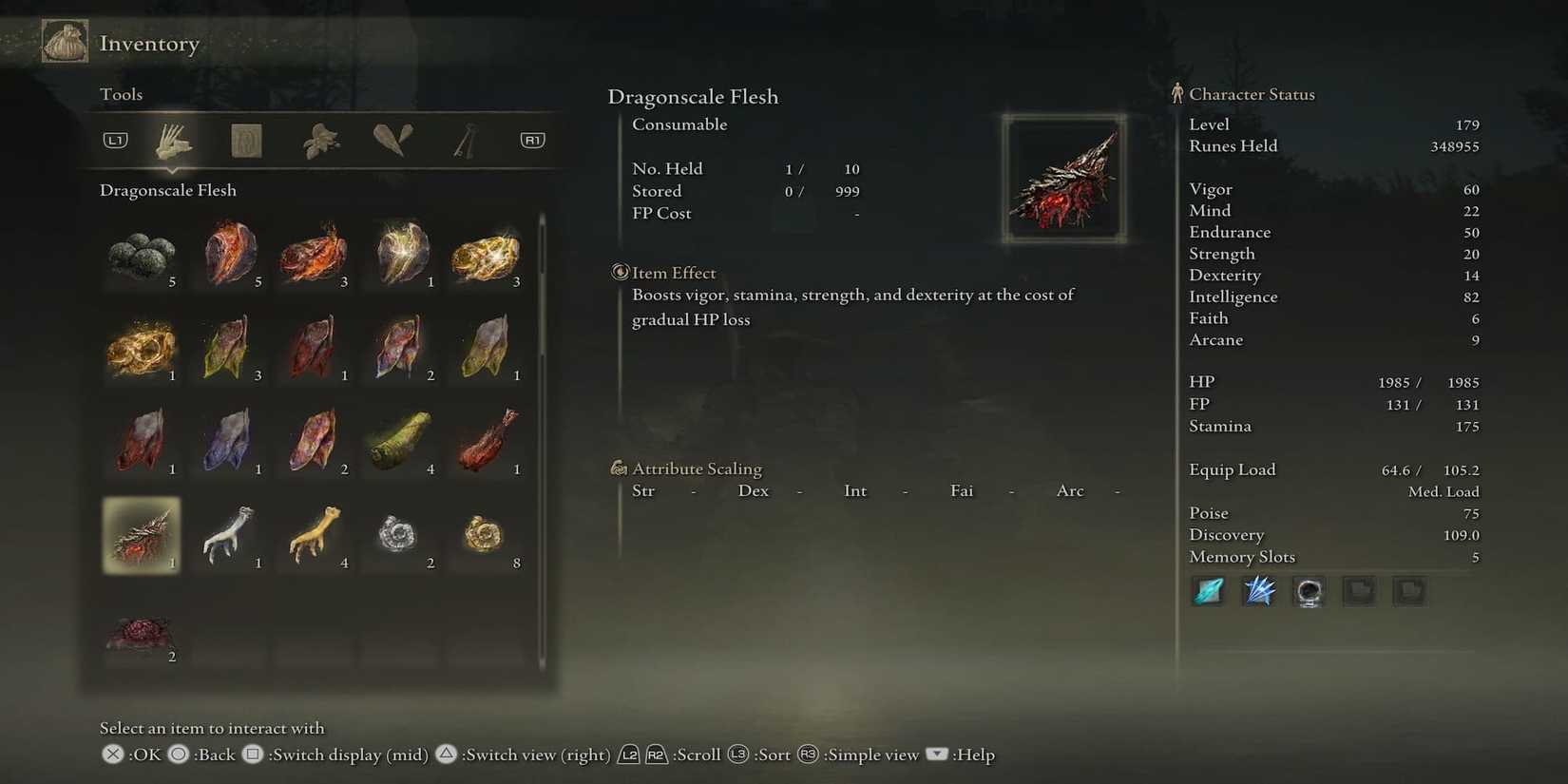 The Dragonscale Flesh In The Inventory 