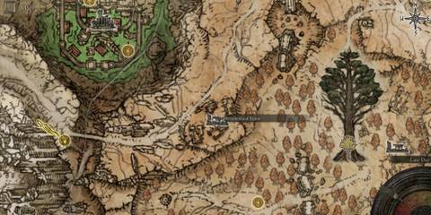 Elden Ring - Writheblood Ruins on Map