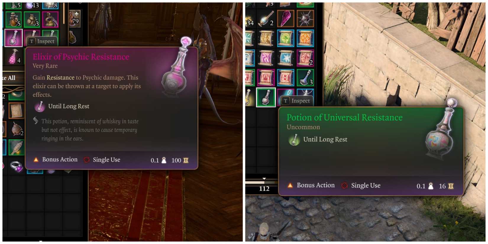 image of the Elixirs of Resistance items in Baldur's Gate 3