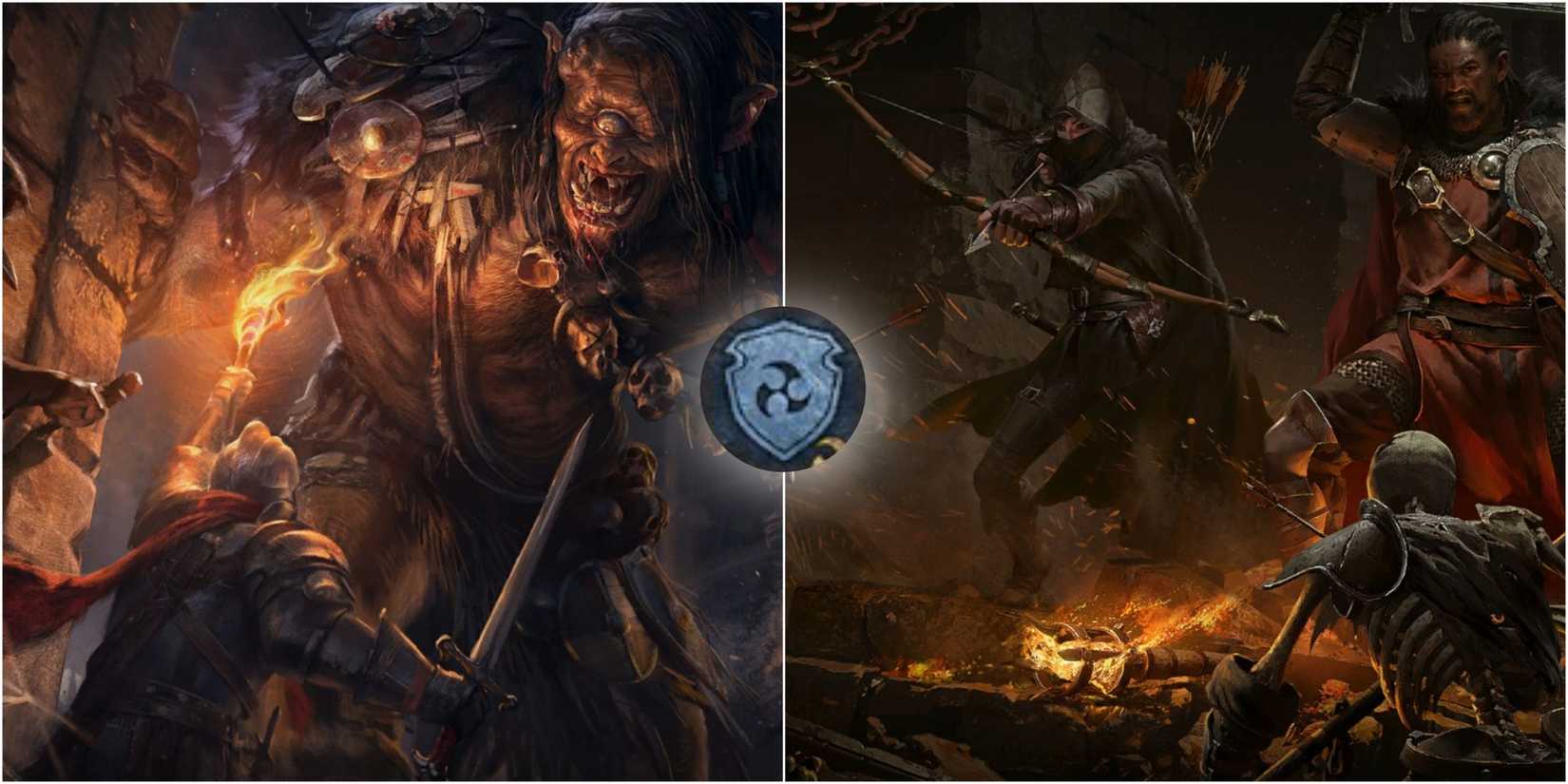 A Split Image of the Best Enchantments in Dungeonborne