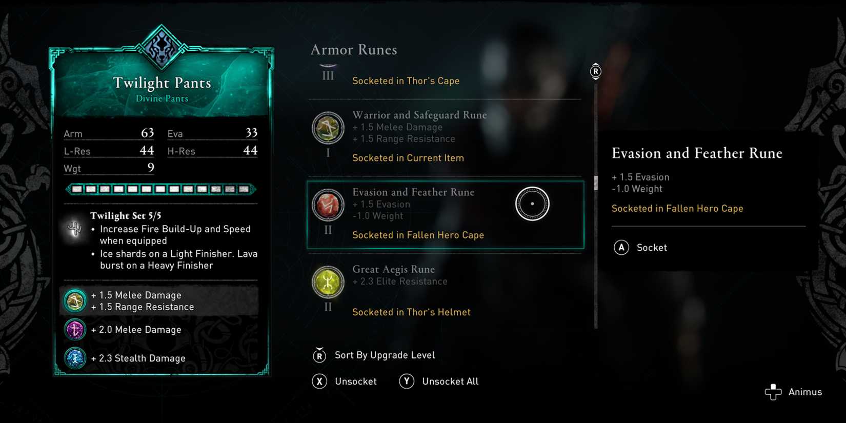Assassin's Creed Valhalla Evasion and Feather Rune