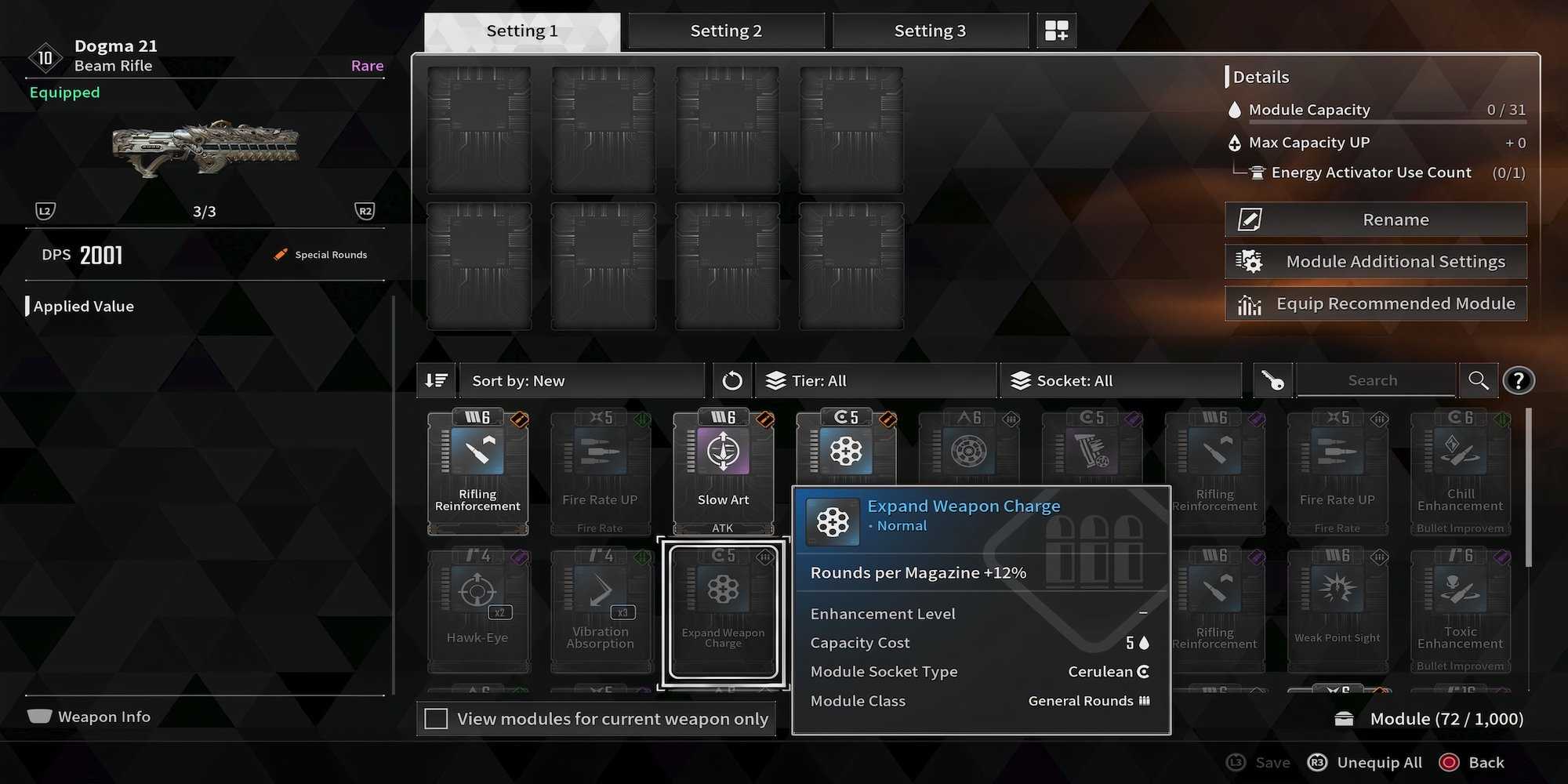 First Descendant Module Space List of All Modules in The First Descendant
