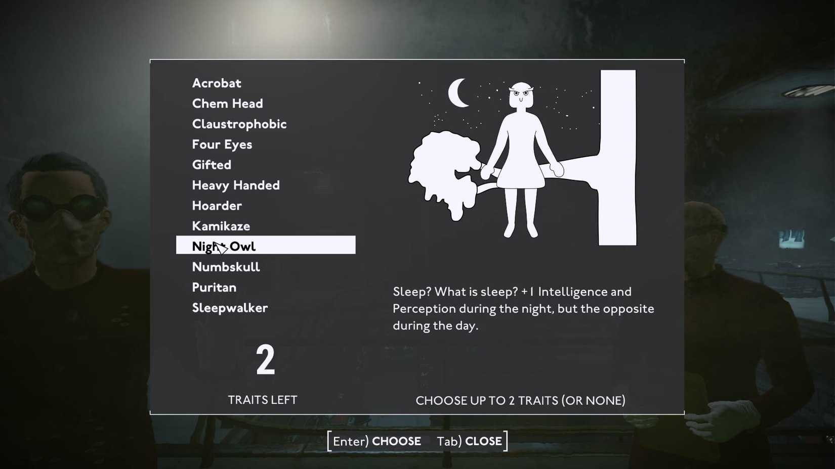 Fallout London_Traits_Night Owl