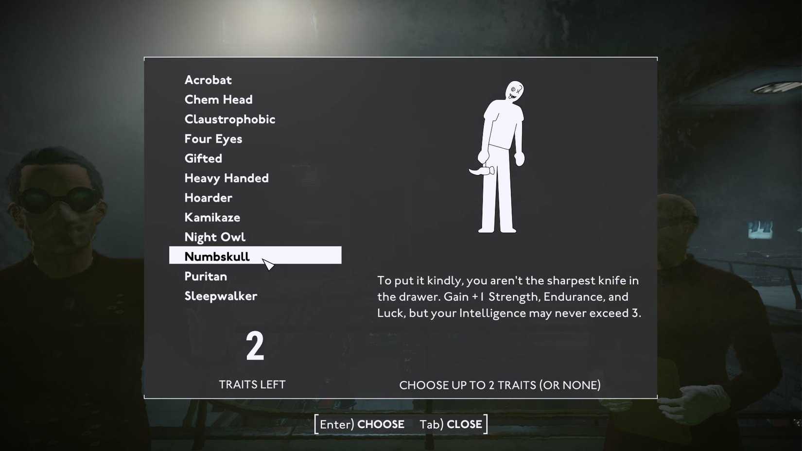 Fallout London_Traits_Numbskull