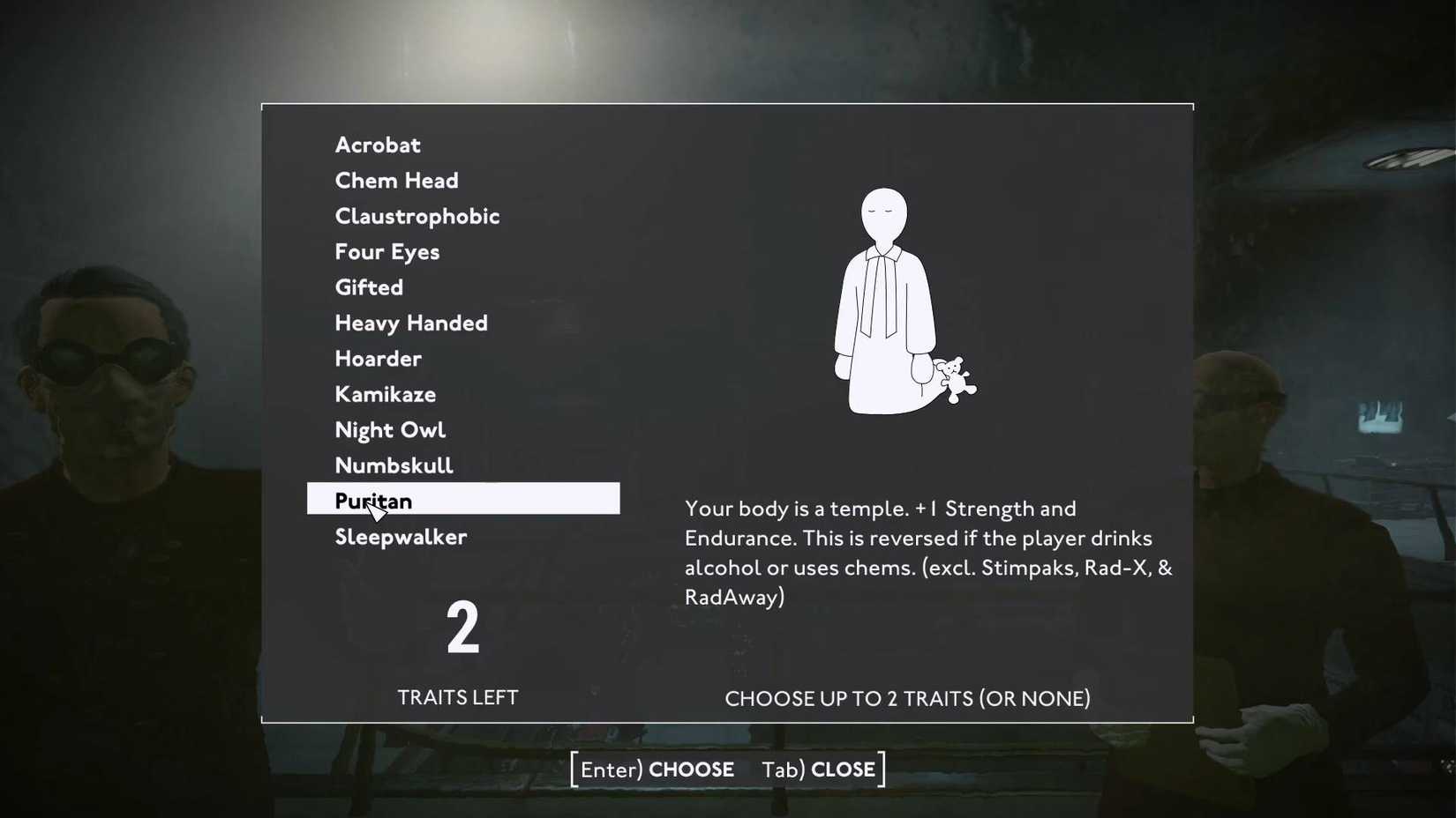 Fallout London_Traits_Puritan