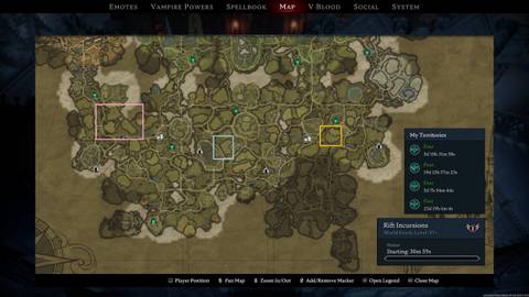 image of Farbane Woods on the map in V Rising