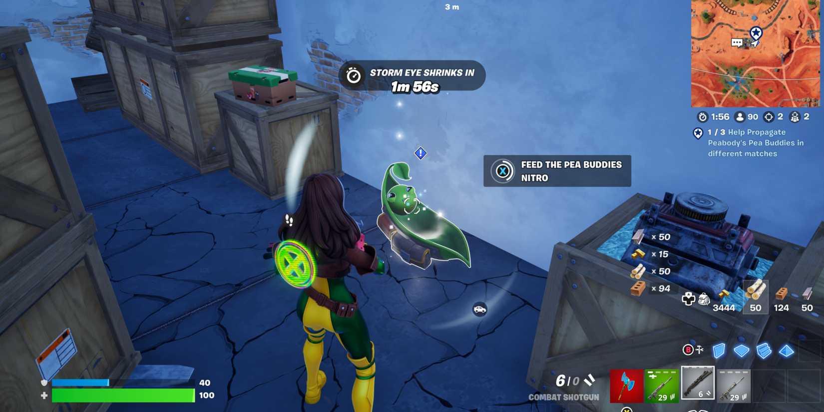 feeding pea buddies fortnite