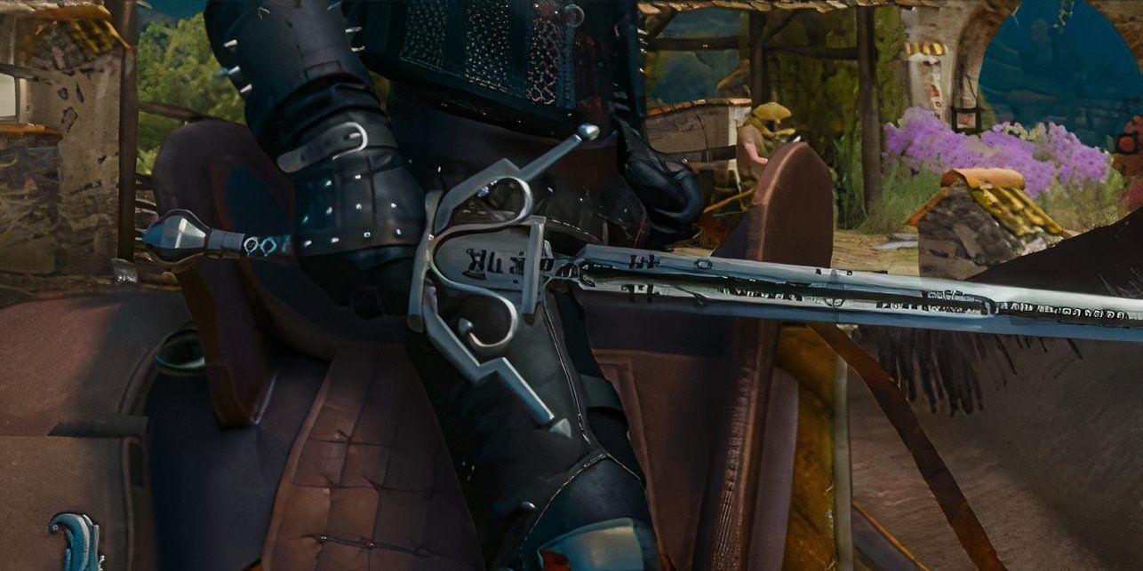 Fen'aeth, a silver sword in The Witcher 3