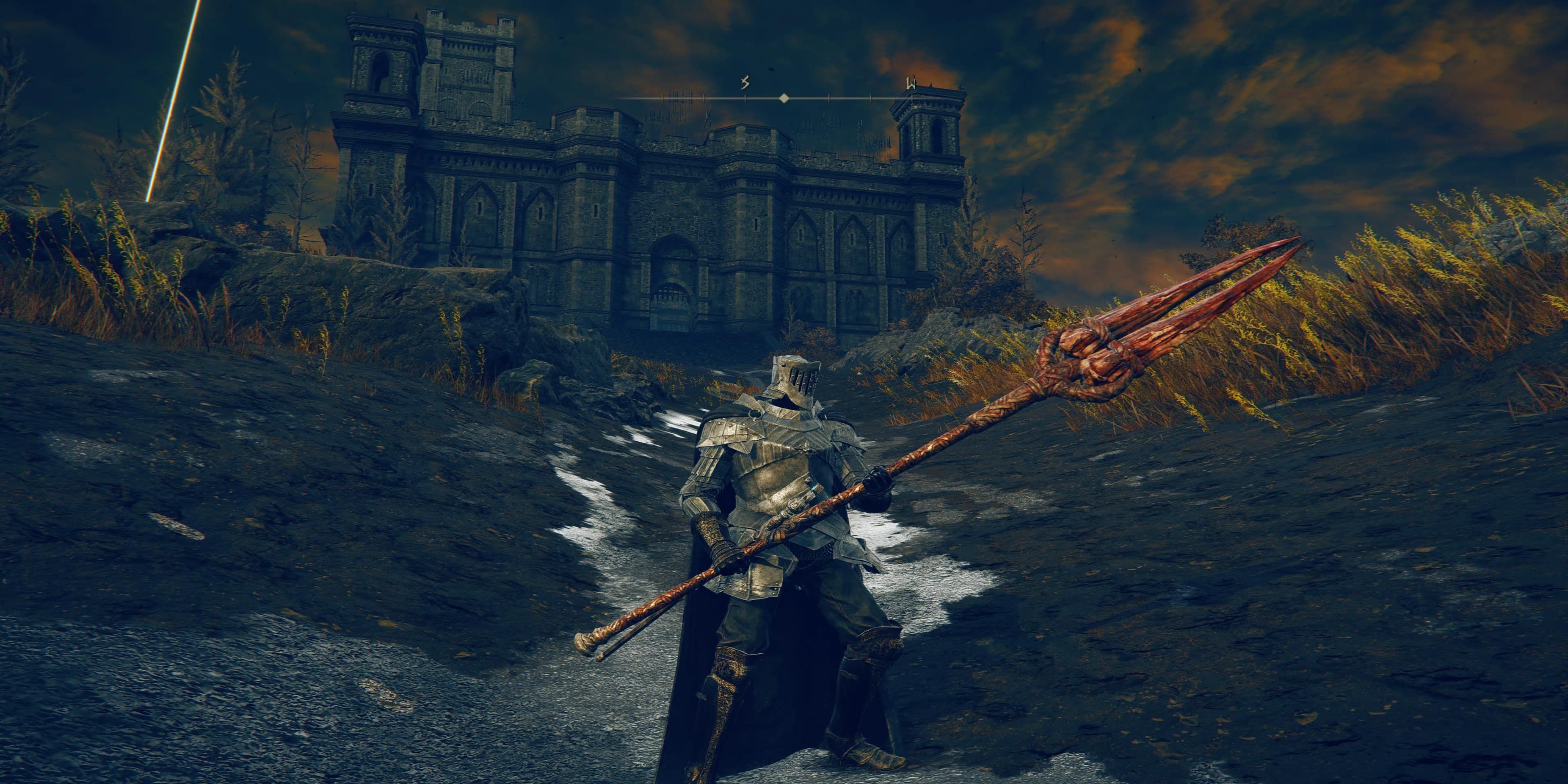 The Player Holding The Bloodfiend's Sacred Spear In Two Hands