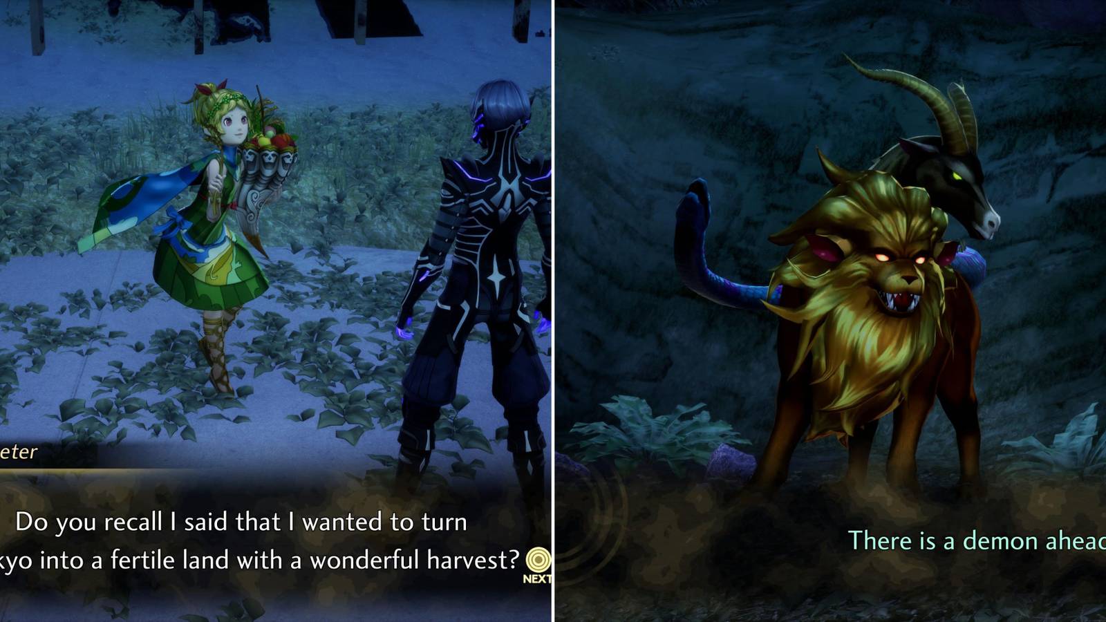 The Player Talking To Demeter & Approaching Chimera