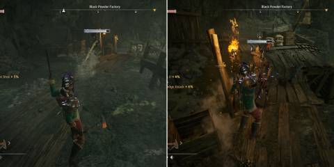 The Player Shooting A Pistol & Attacking An Enemy 