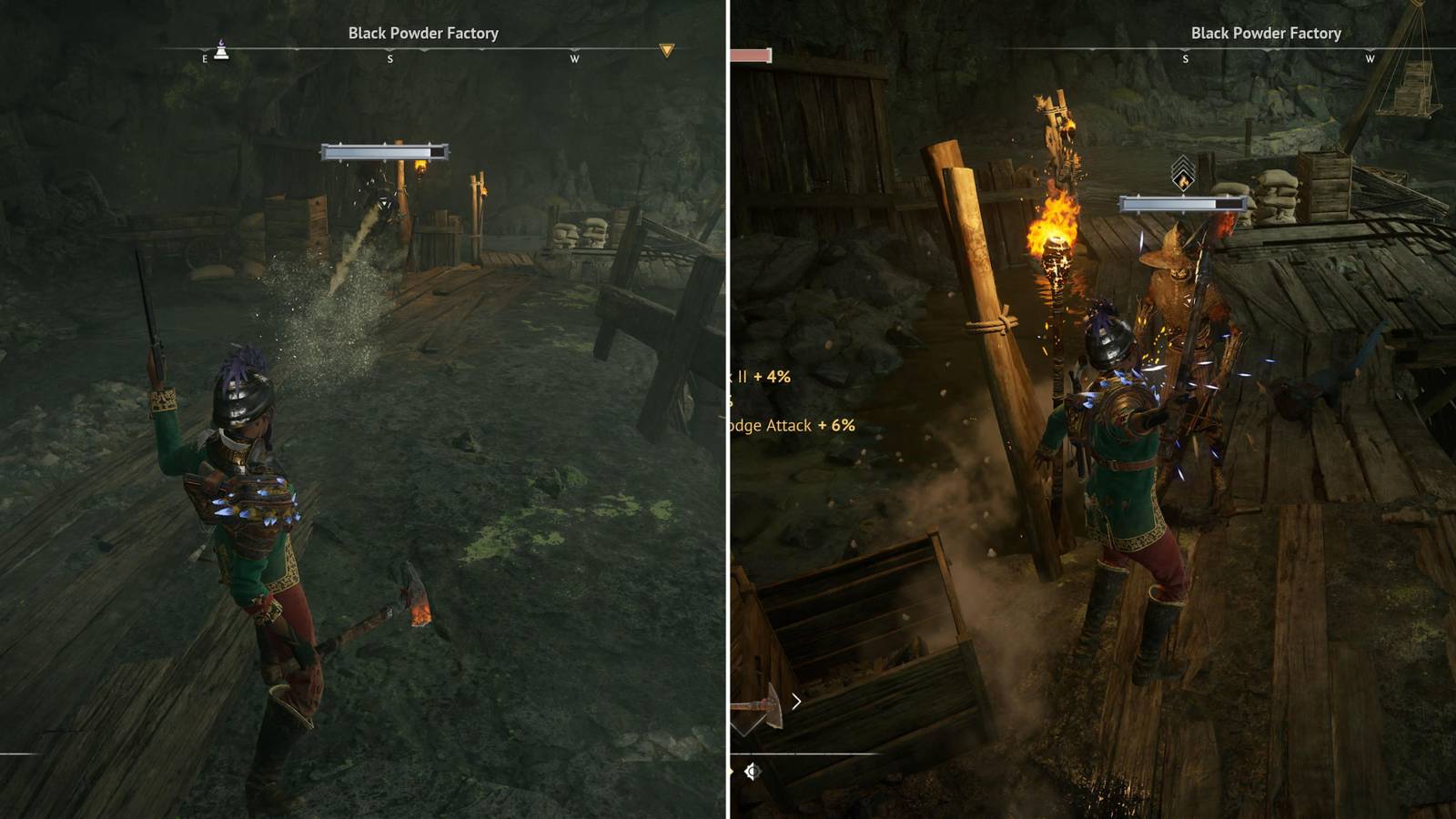 The Player Shooting A Pistol & Attacking An Enemy 