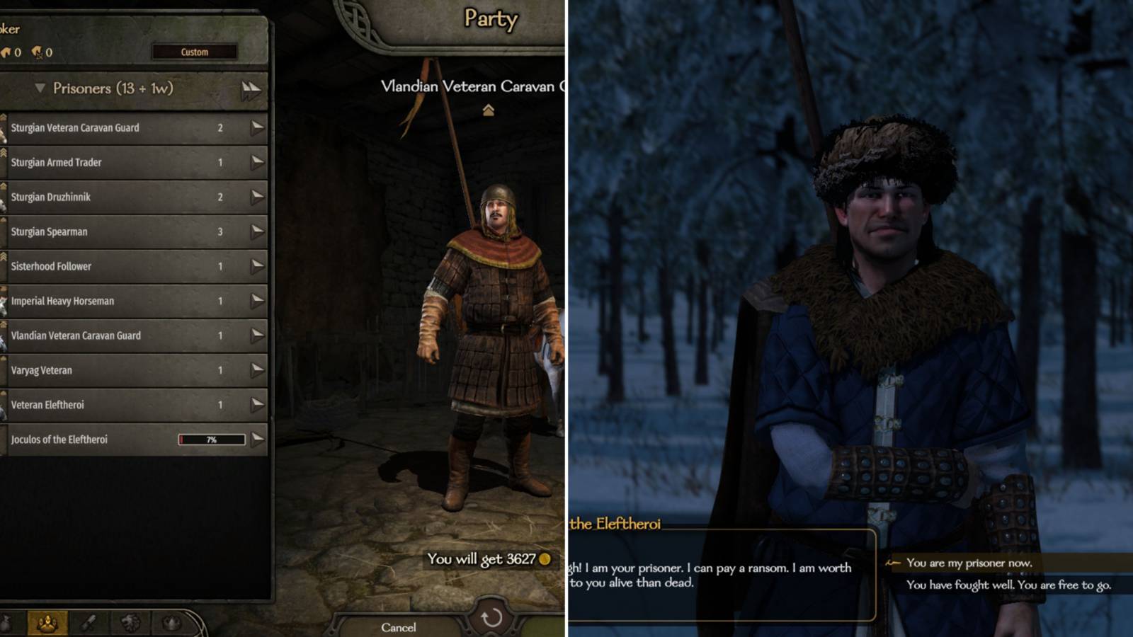 The Player Selling Prisoners & Taking A Lord Prisoner 