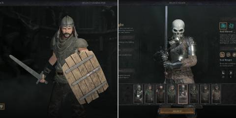 A Fighter & Death Knight In The Menu 