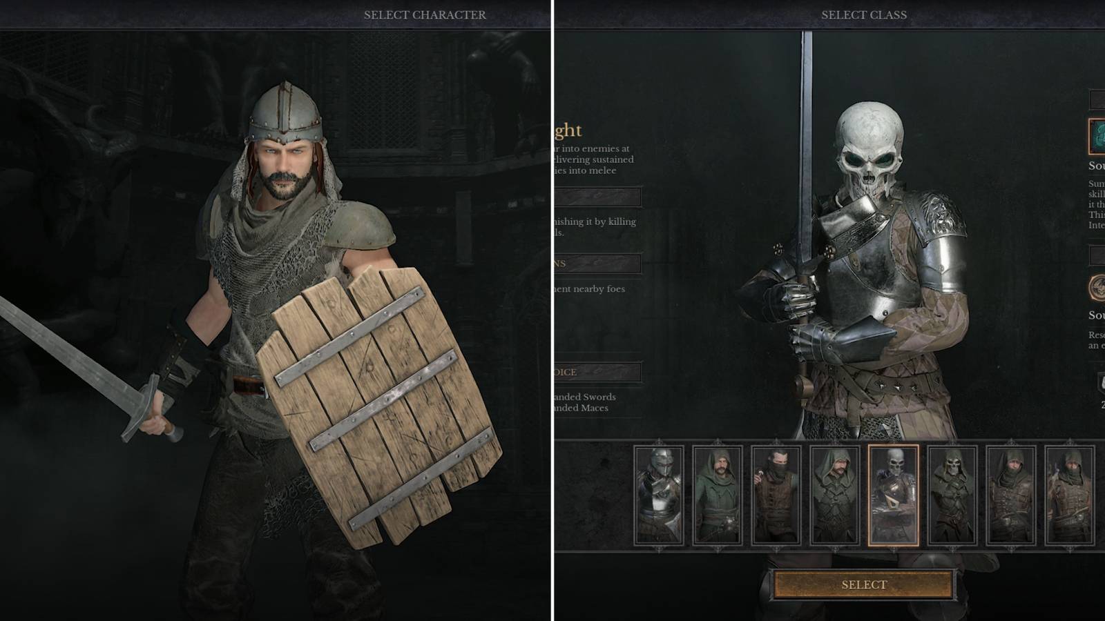 A Fighter & Death Knight In The Menu 