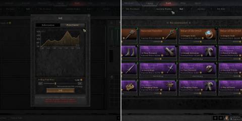 The Player Selling An Item & A Epic & Legendary Auction