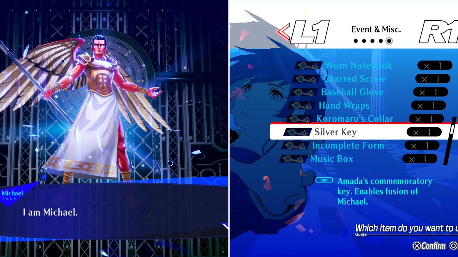 The Player Fusing Michael & The Silver Key In The Menu 