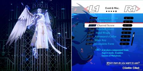 The Player Fusing Metatron & The Charred Screwdriver In The Menu 