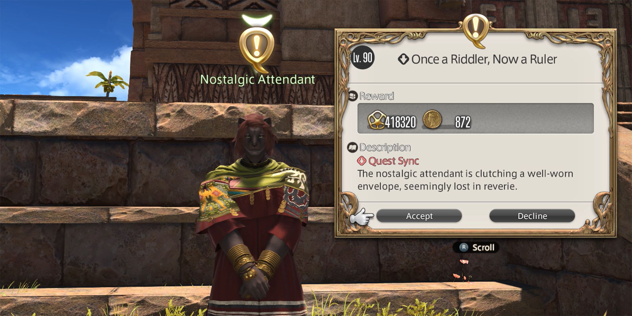 ff14 once a riddler now a ruler