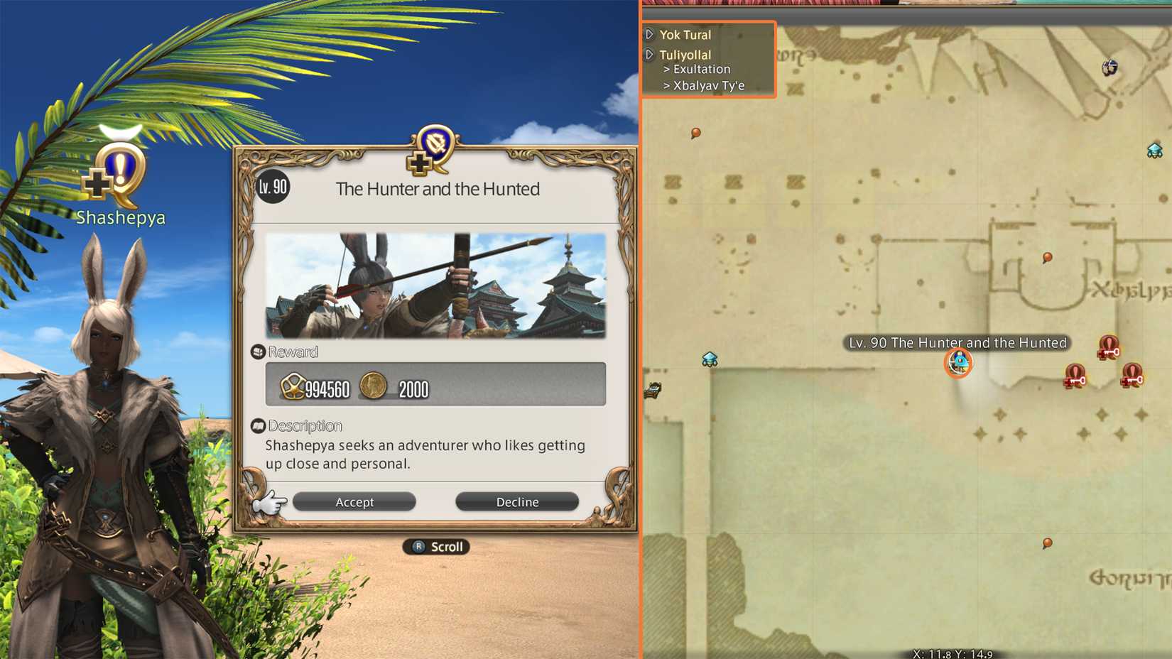 ff14 the hunter and the hunted melee role