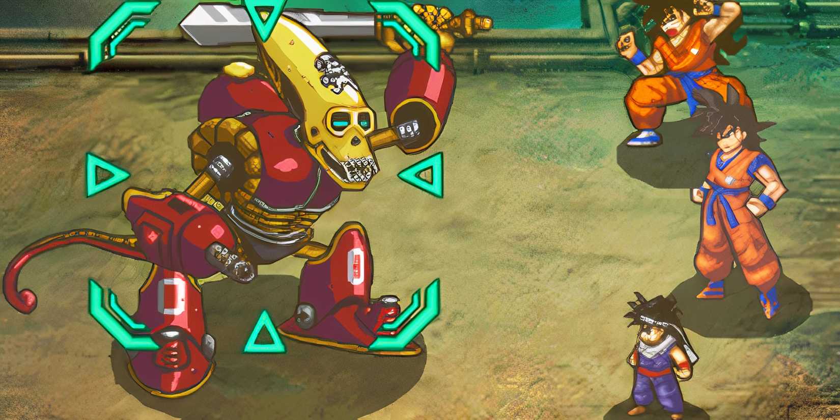 Fighting a battle in Dragon Ball Z Attack Of The Saiyans