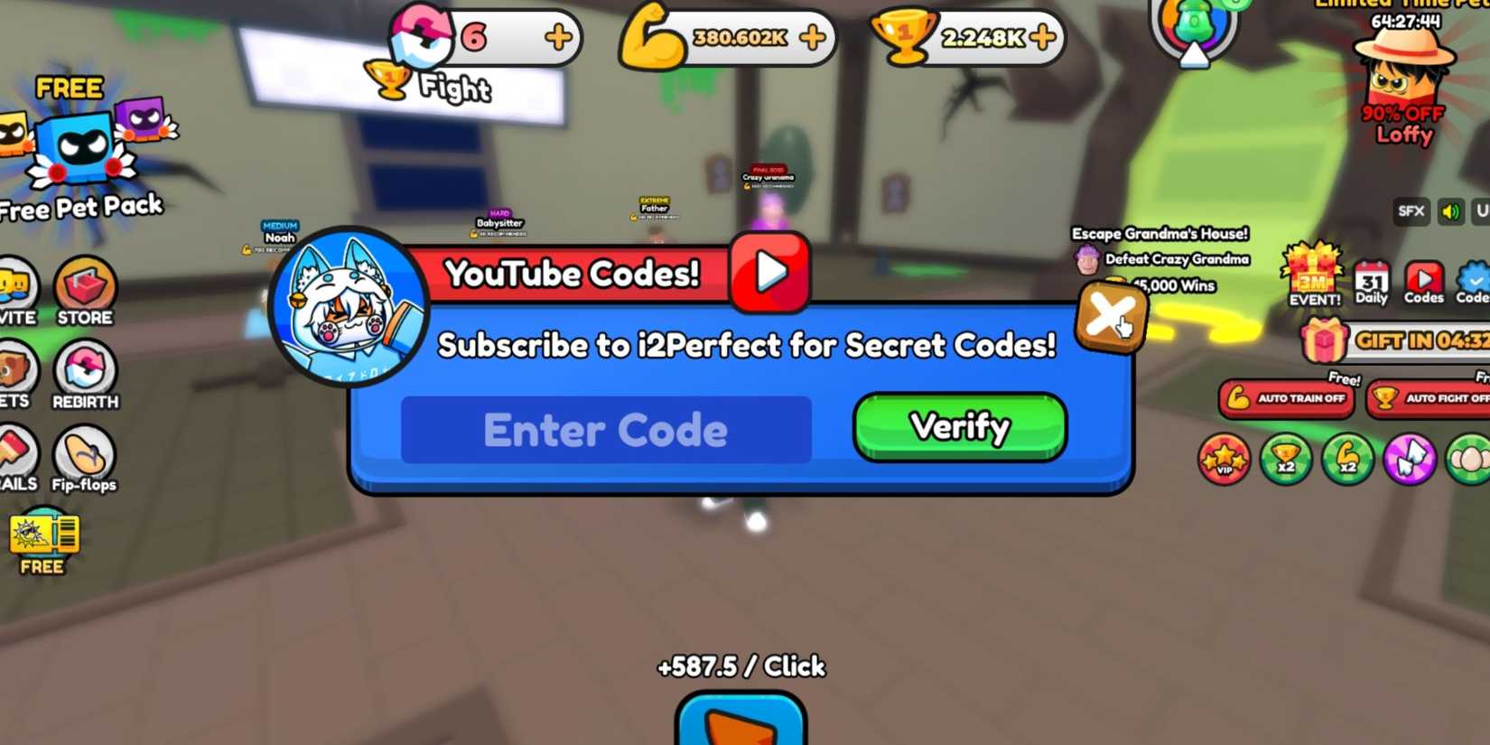 Flip Flop Simulator the codes tab