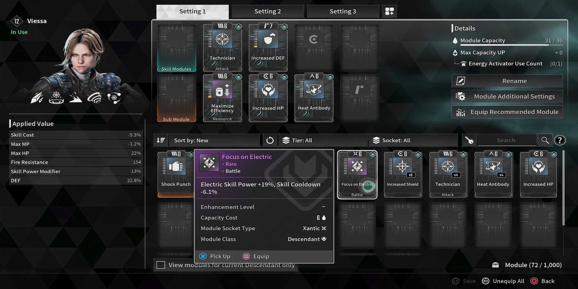 First Descendant Module Space List of All Modules in The First Descendant