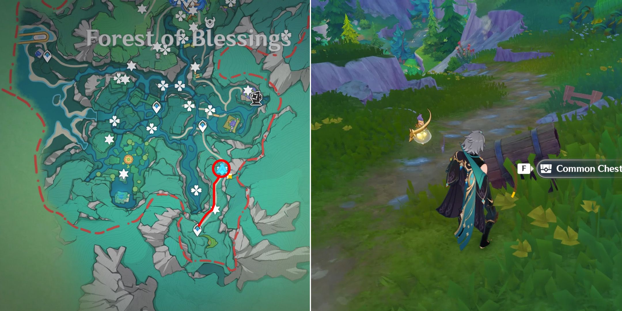 Genshin Impact: Forest Of Blessings Chest Locations (Simulanka First Area)