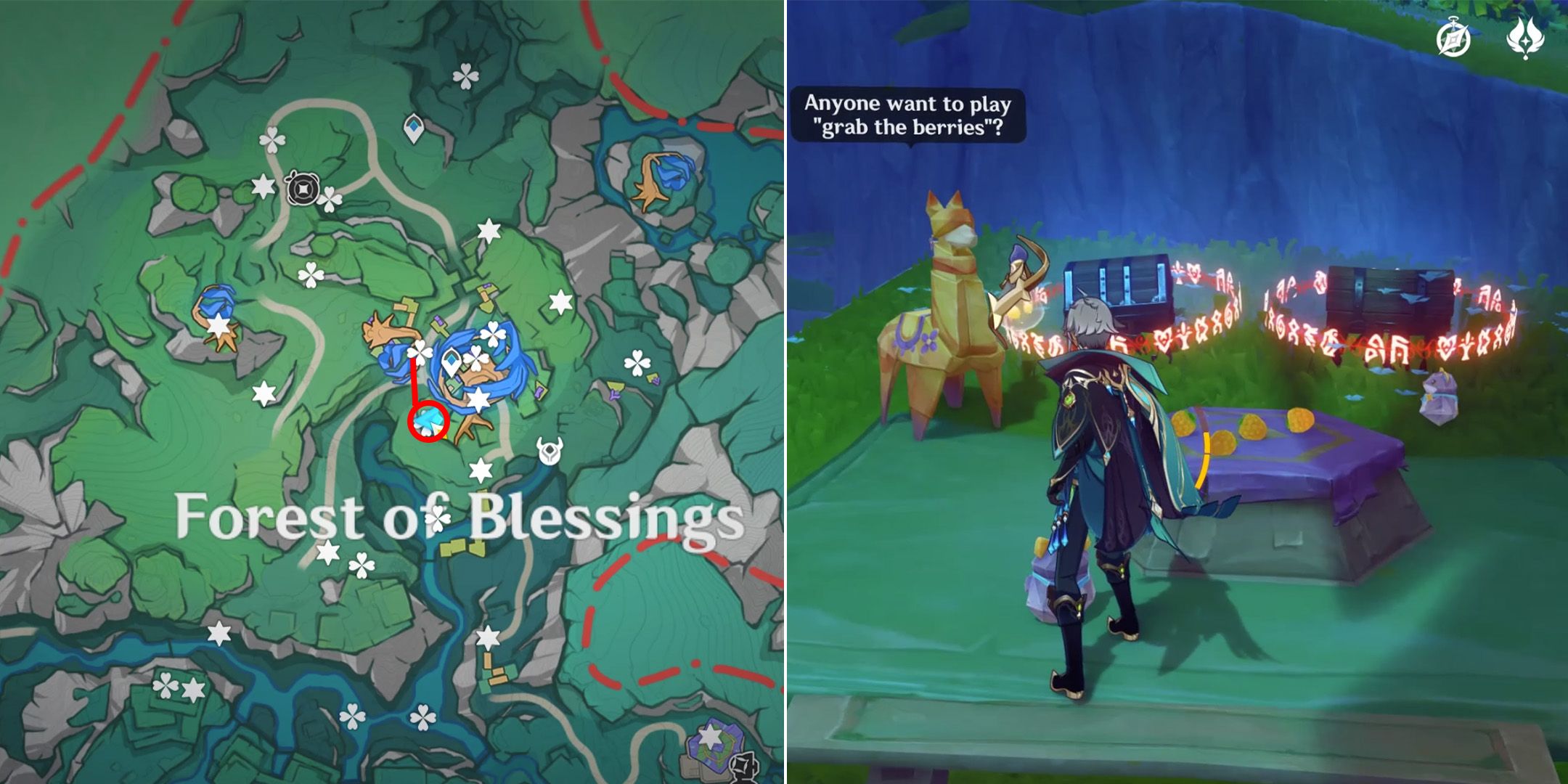 Genshin Impact: Forest Of Blessings Chest Locations (Simulanka First Area)