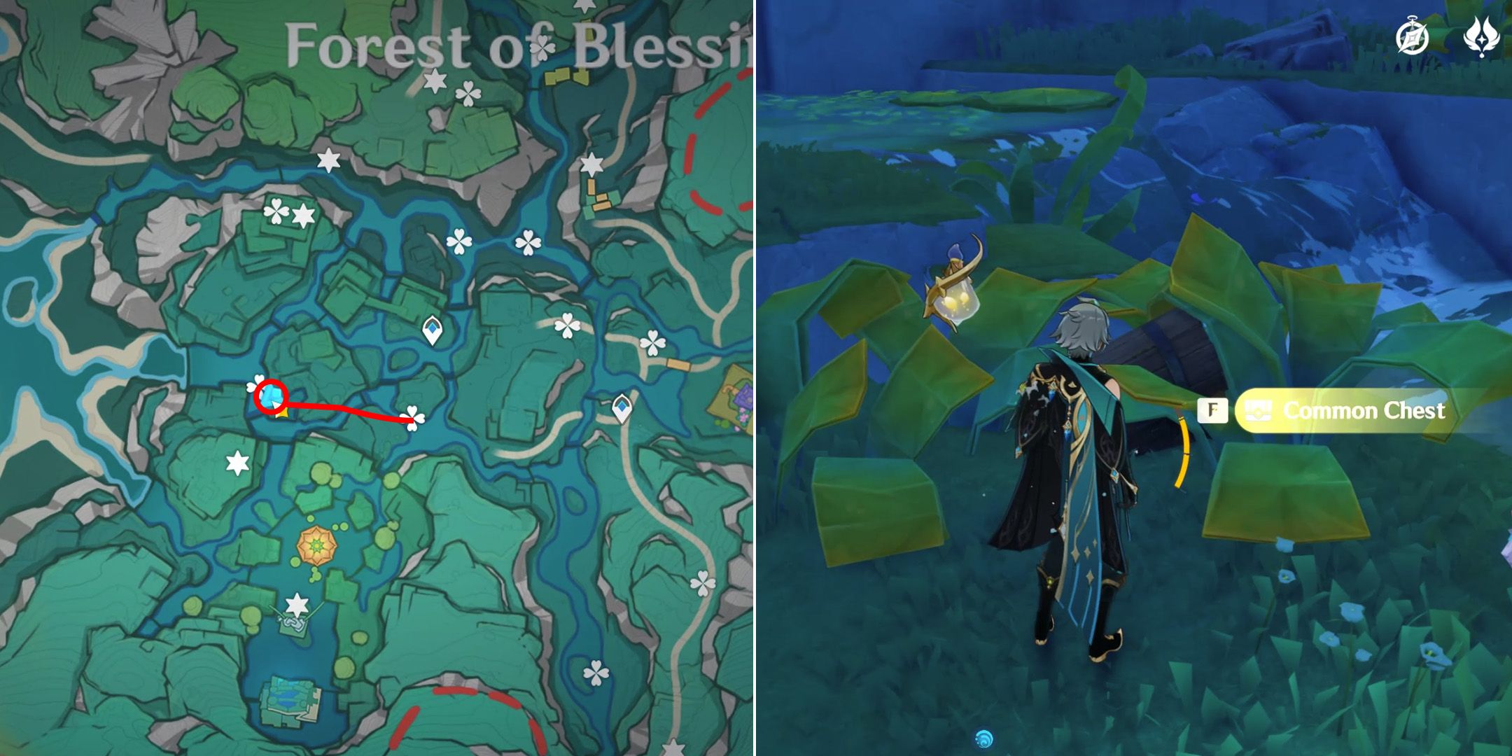 Genshin Impact: Forest Of Blessings Chest Locations (Simulanka First Area)