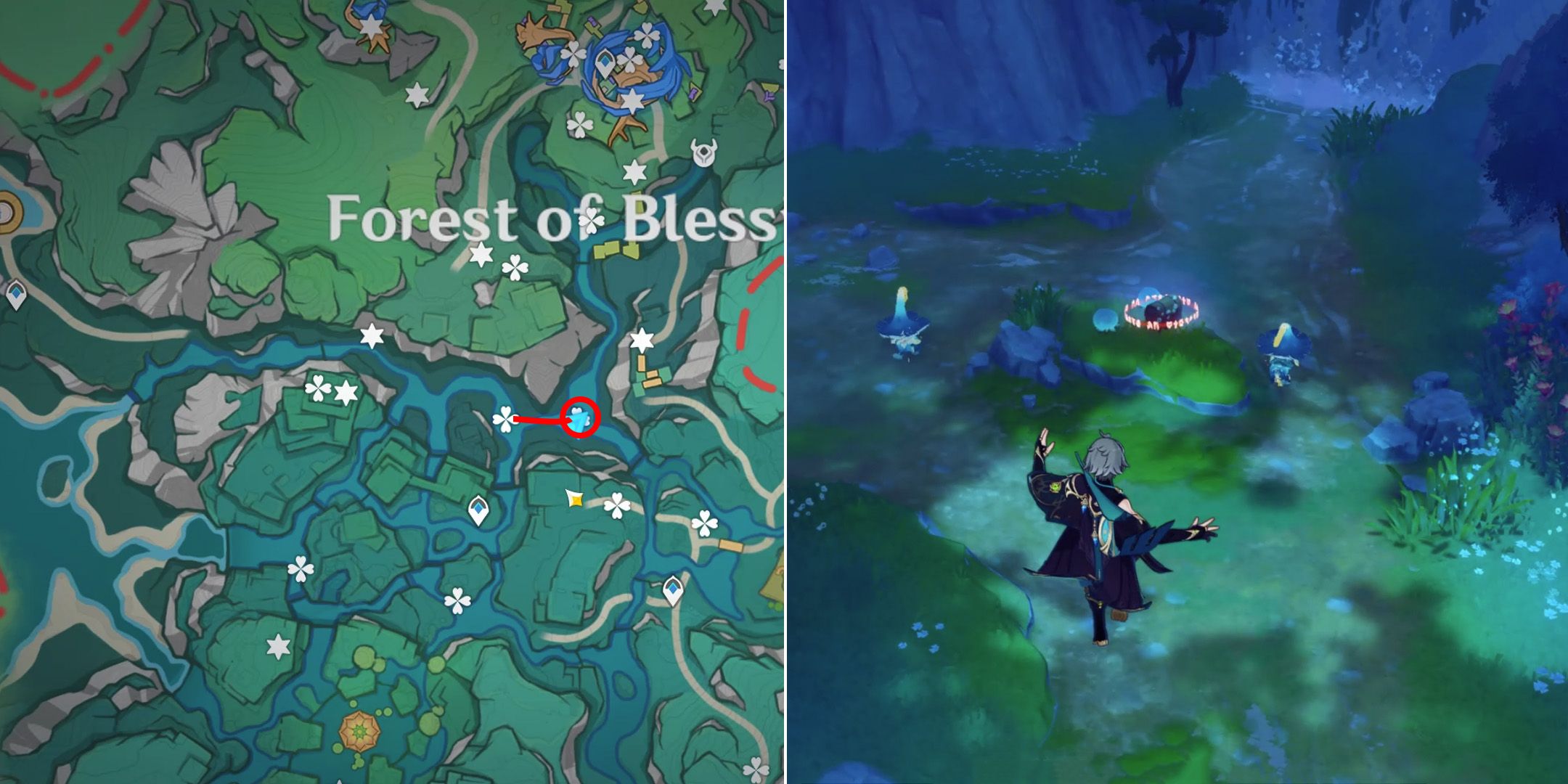 Genshin Impact: Forest Of Blessings Chest Locations (Simulanka First Area)