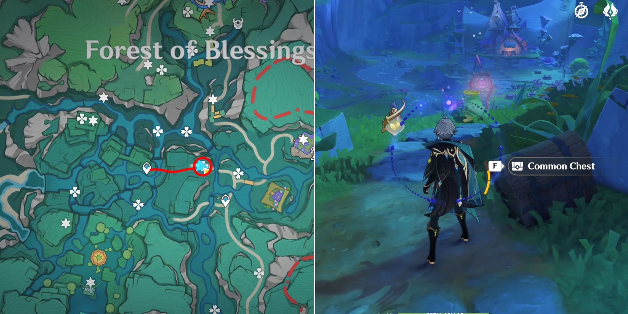 Genshin Impact: Forest Of Blessings Chest Locations (Simulanka First Area)