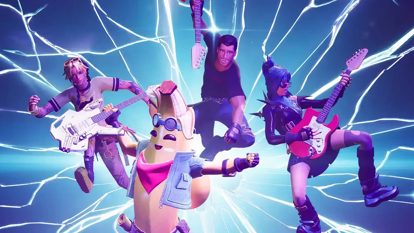 fortnite characters form festival band