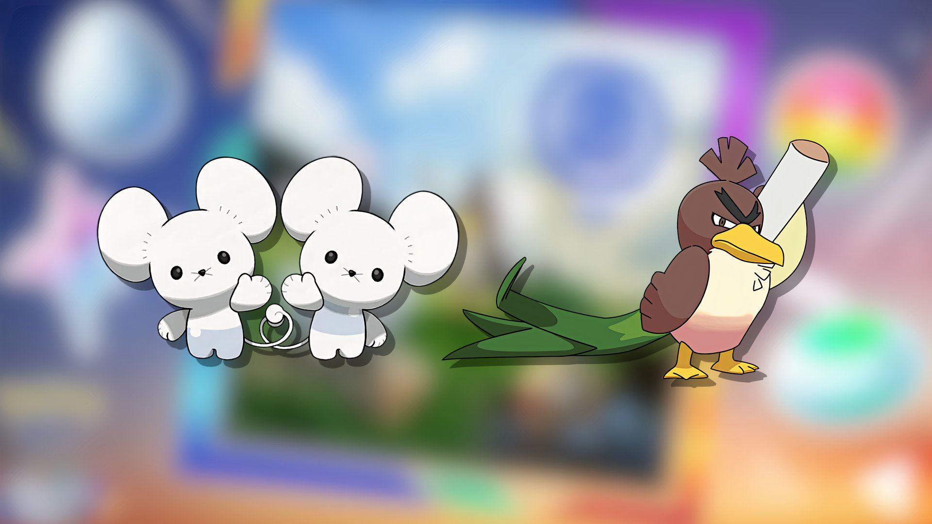 Image of Tandemaus and Galarian Farfetch'd from Pokemon GO