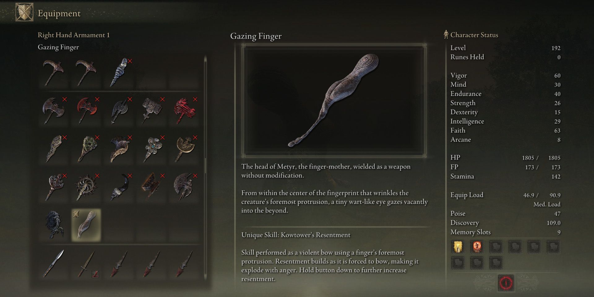Finger of Metyr Build Guide In Shadow of the Erdtree
