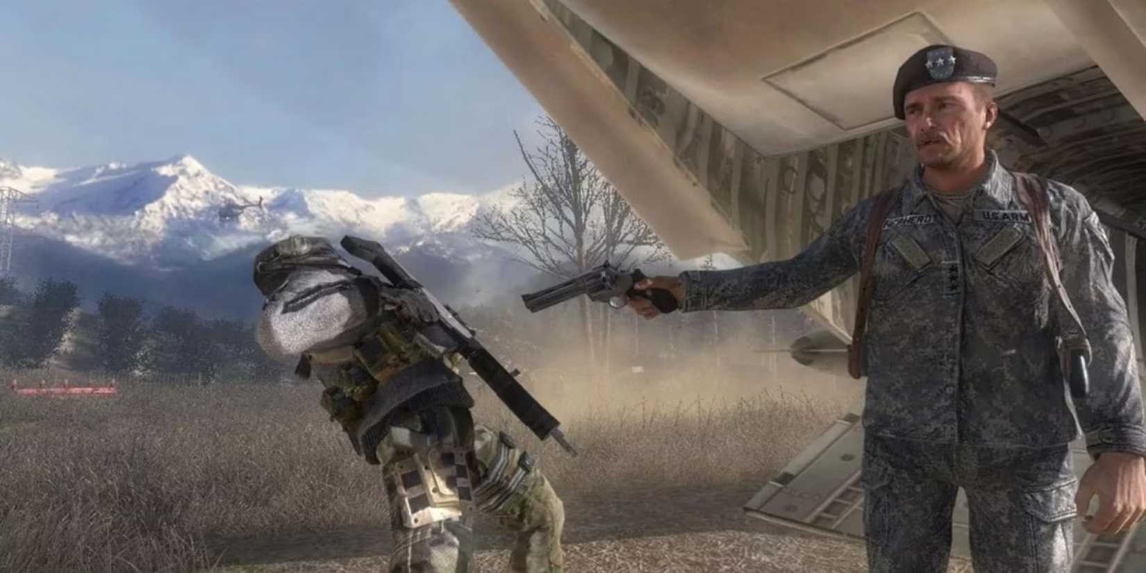 General Shepherd shoots one of his comrades in Call of Duty Modern Warfare 2