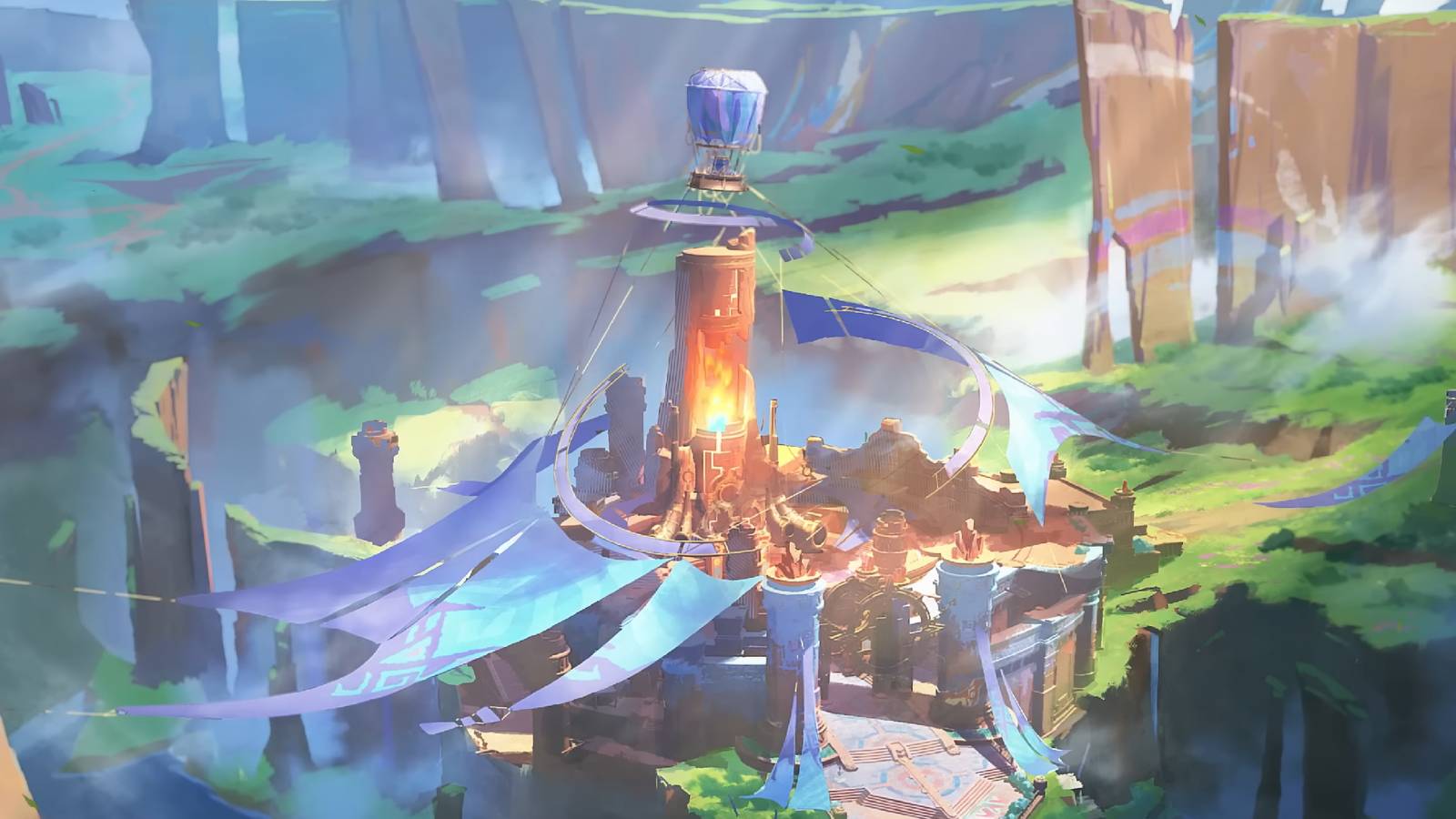 A screenshot from Genshin Impact's Natlan character teaser showing a major arena.