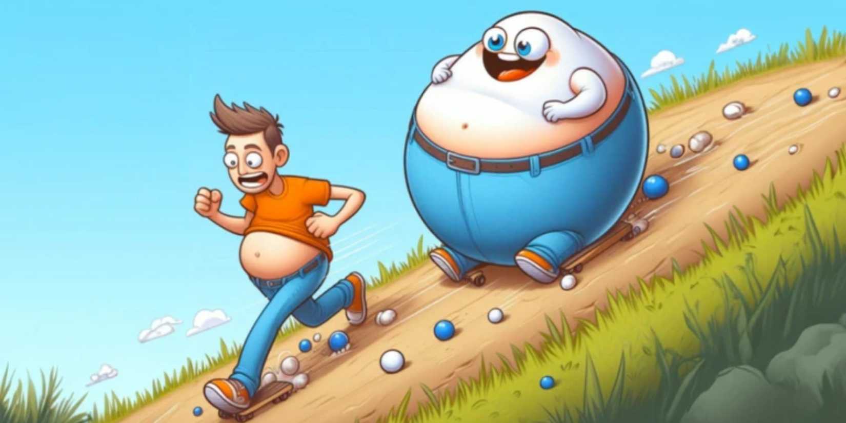 Get Fat and Roll Race characters