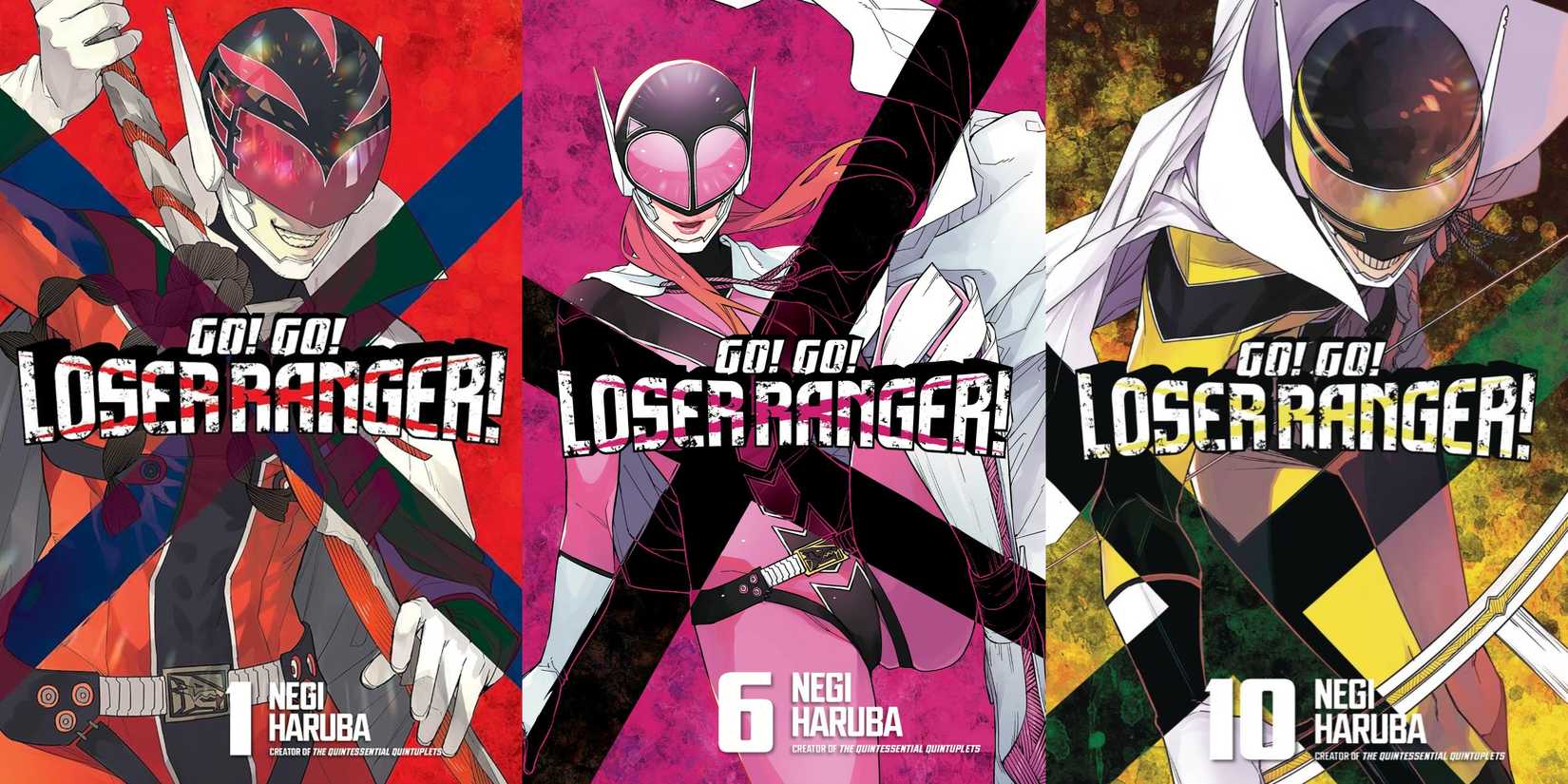 Go!Go! Loser Ranger Manga Covers
