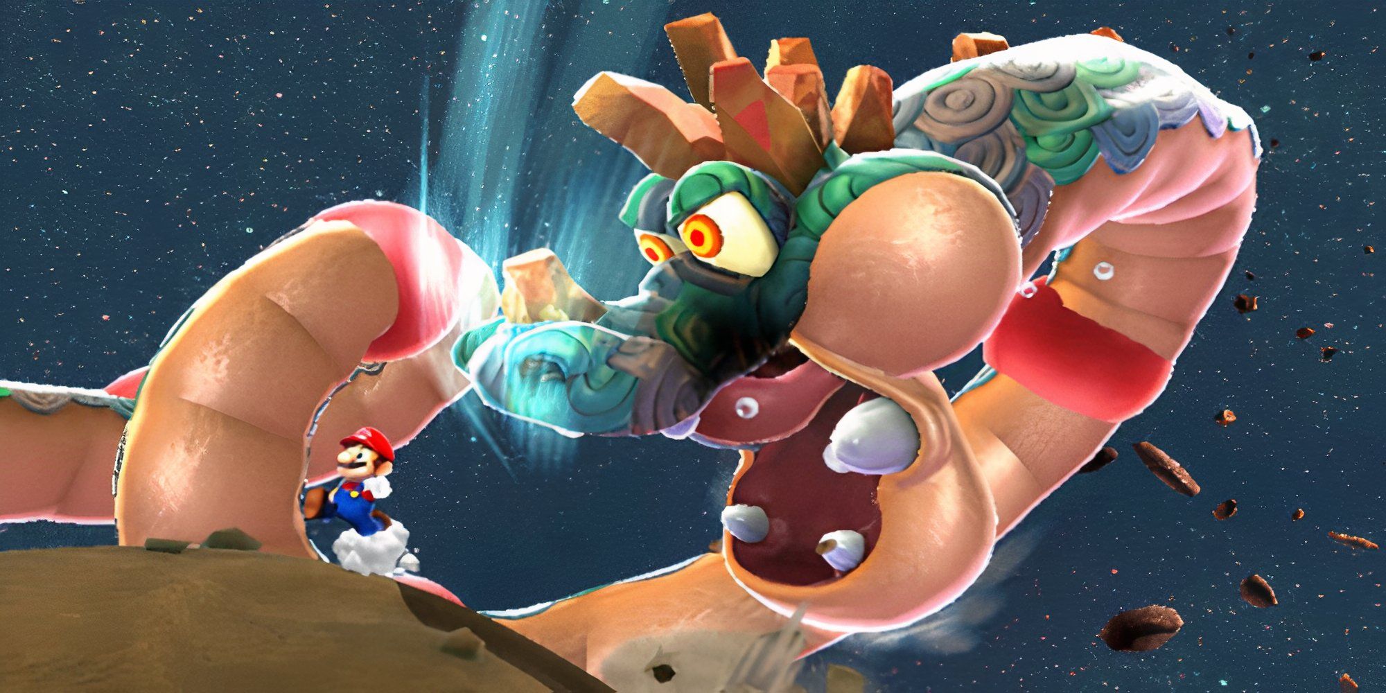 Gobblegut attacking Mario in Galaxy 2