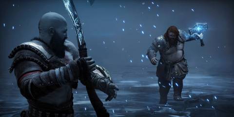 God of War Ragnarok Kratos and Thor opening fight