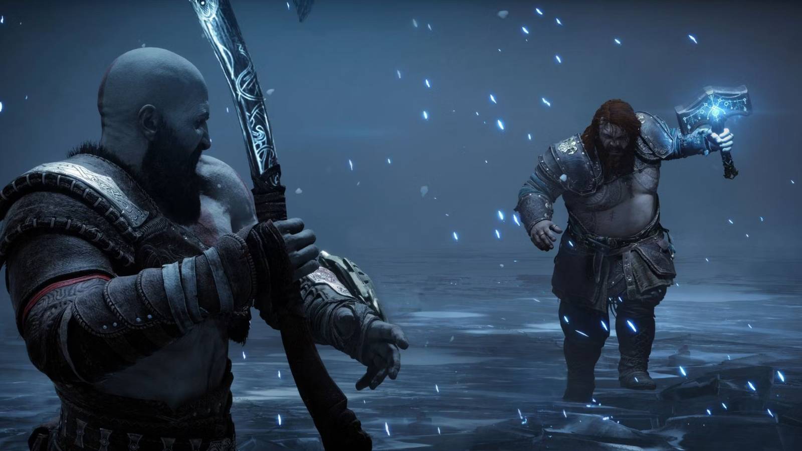 God of War Ragnarok Kratos and Thor opening fight