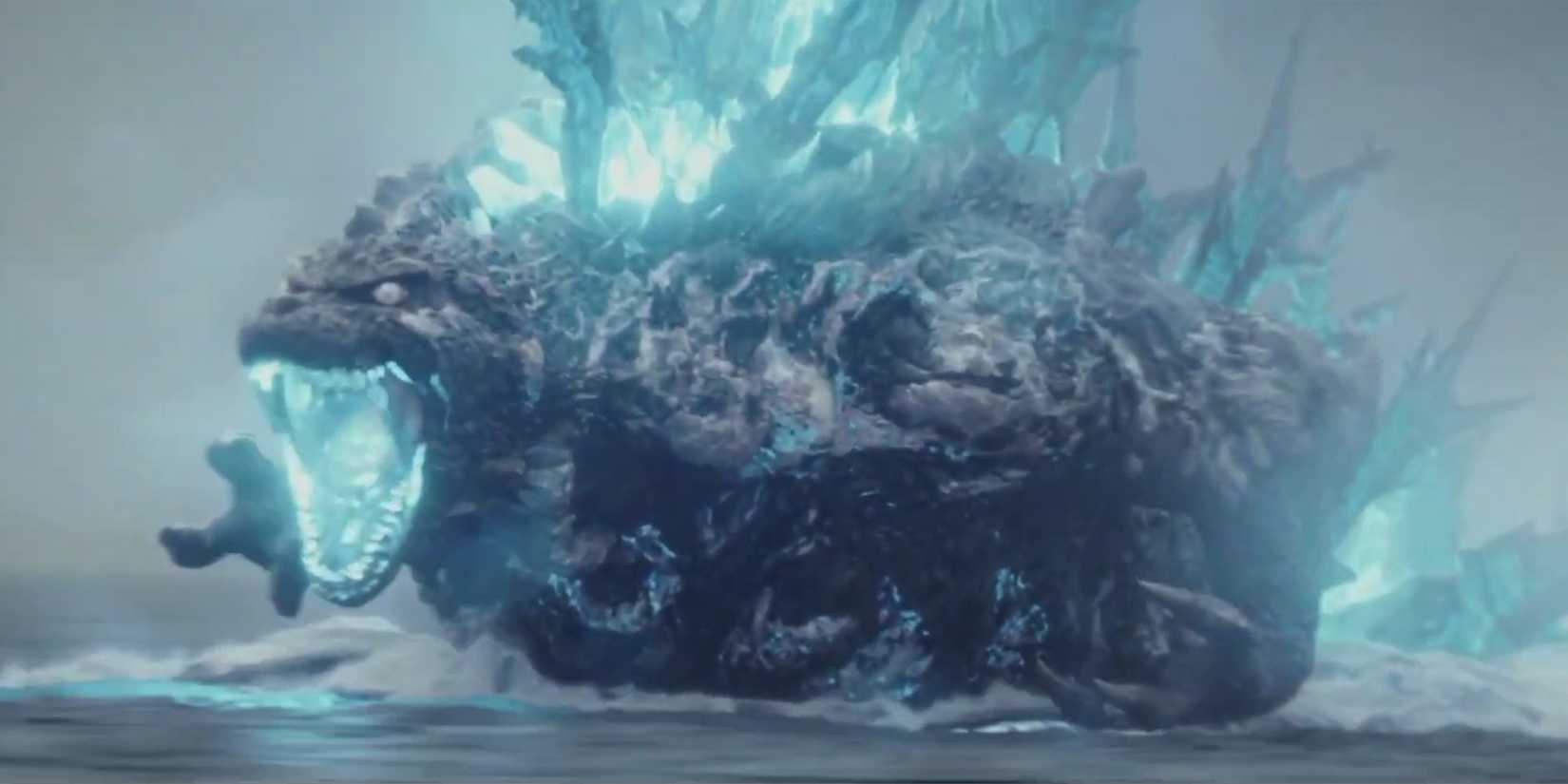 Godzilla attempts to destroy the human's ship after being heavily damaged by decompression.