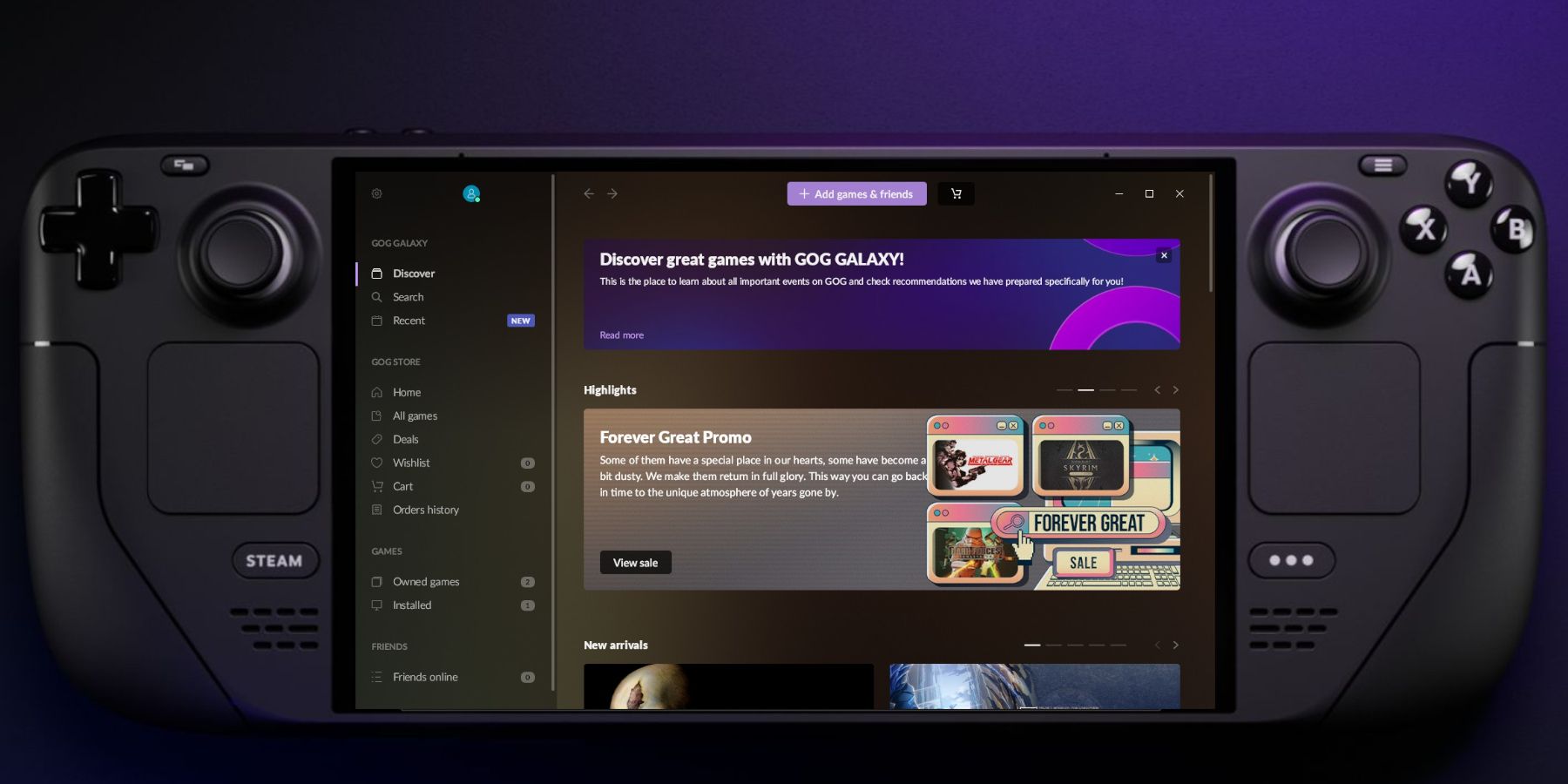 Как установить GOG Galaxy Launcher на Steam Deck