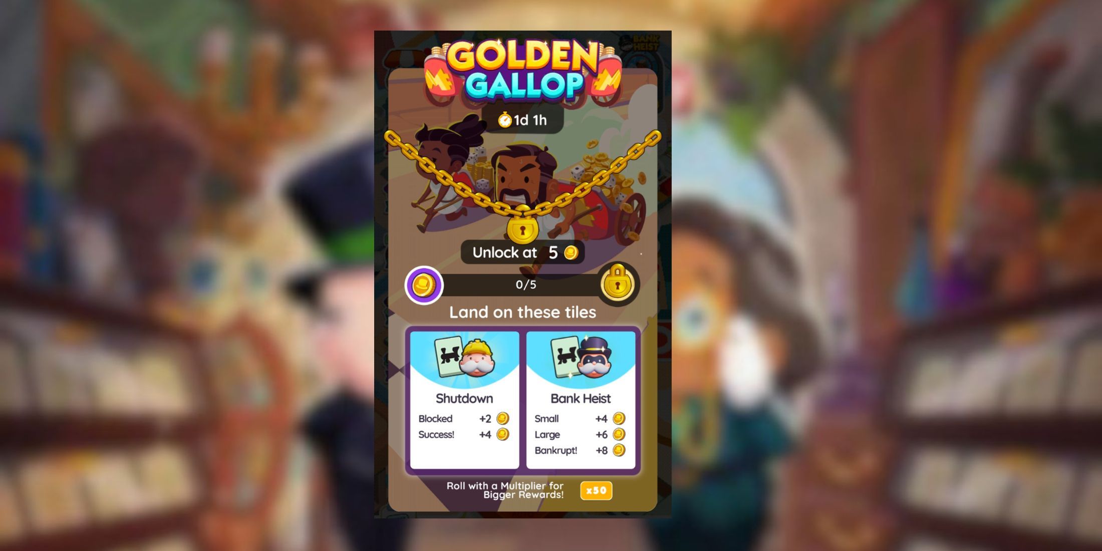 Monopoly GO: награды и этапы Golden Gallop