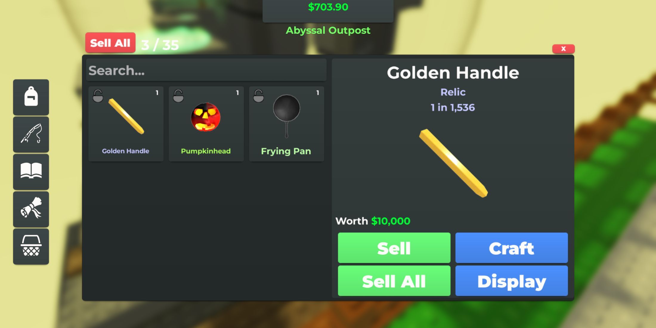 Void Fishing Golden Handle